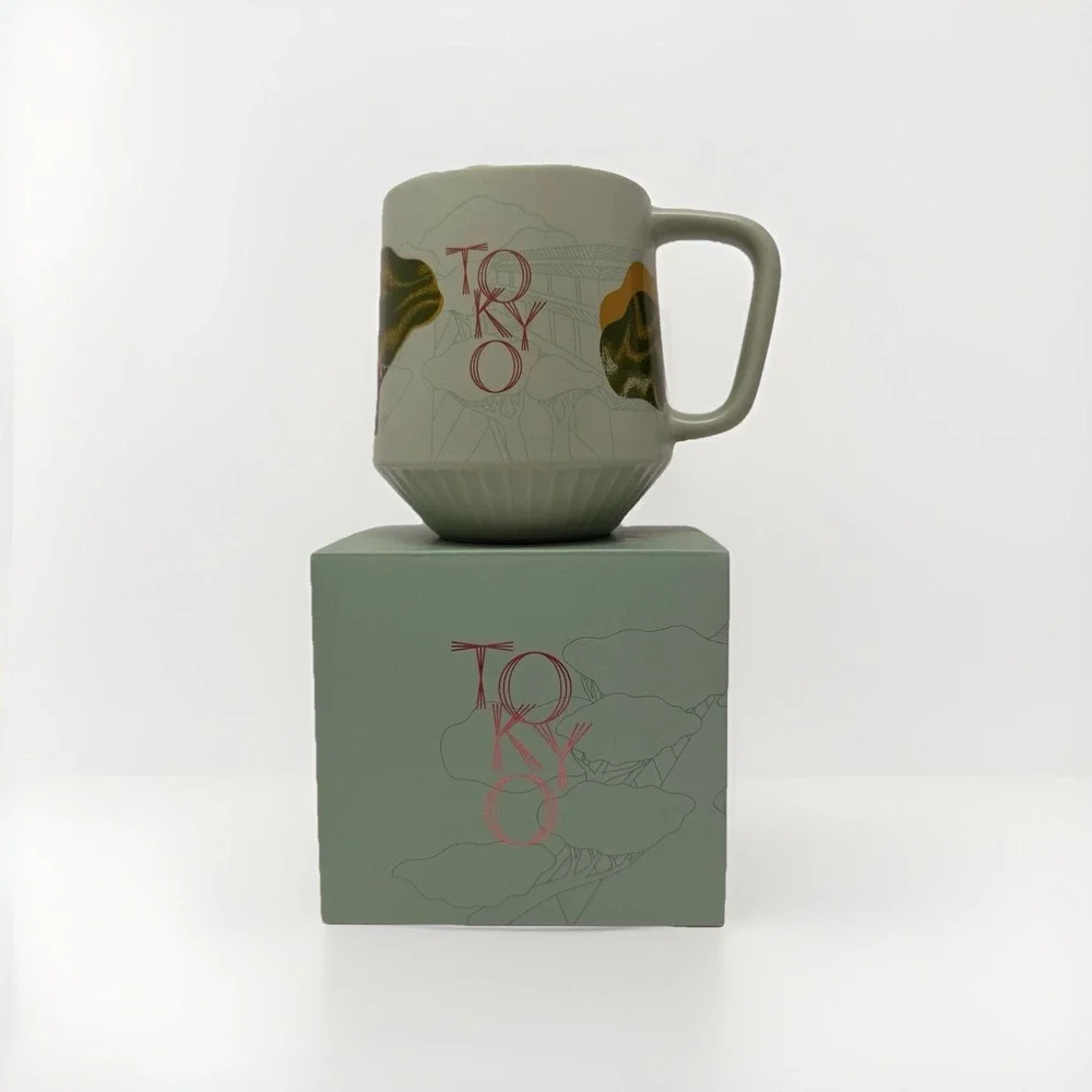 Starbucks Reserve‎ Roastery Tokyo Microblend Pleated Mug Green 355ml New w/ Box